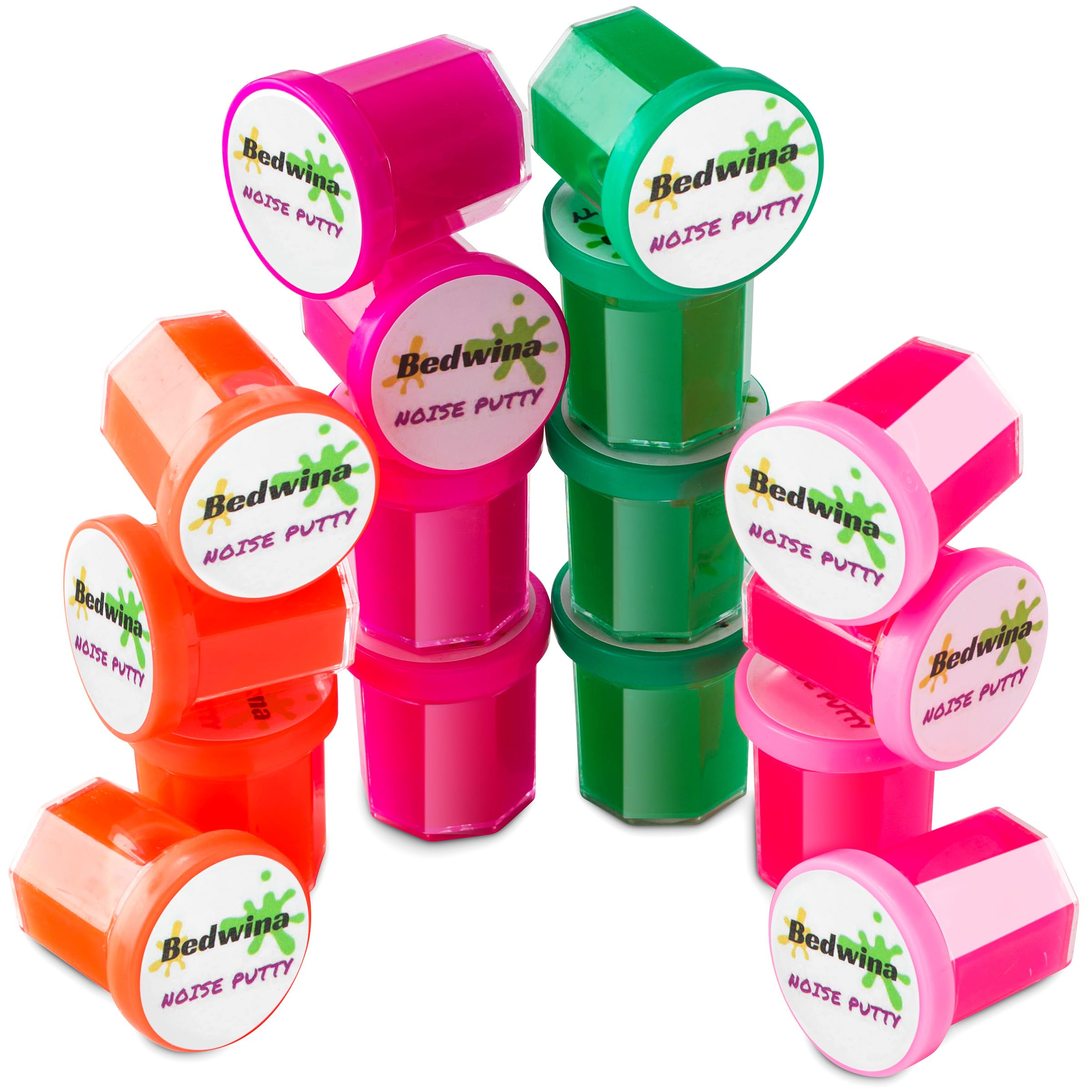 Mini Noise Putty Slime - (Pack of 48) Slime Party Favors Sludge for Kids All Ages, Boys & Girls, Bulk Neon Silly Noise Putty for Goodie Bag Party Supplies, Stocking Stuffers