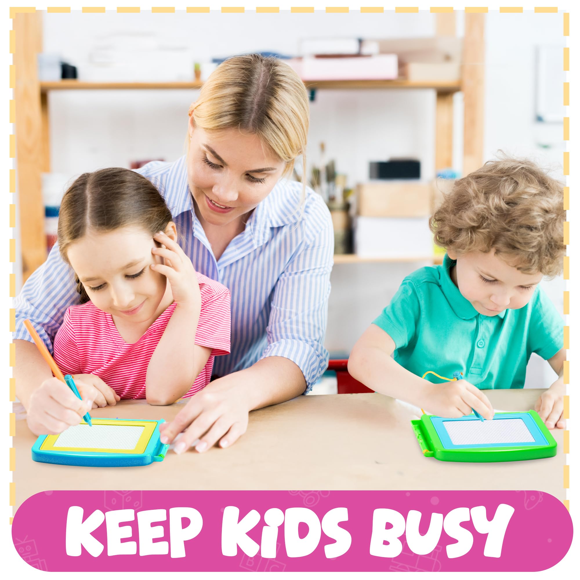 Magnetic Drawing Board for Kids - Erasable Doodle Sketch Tablet and Travel Writing Pad for Kids Boys and Girls, Birthday Party Favors, Game Prizes and Classrooms