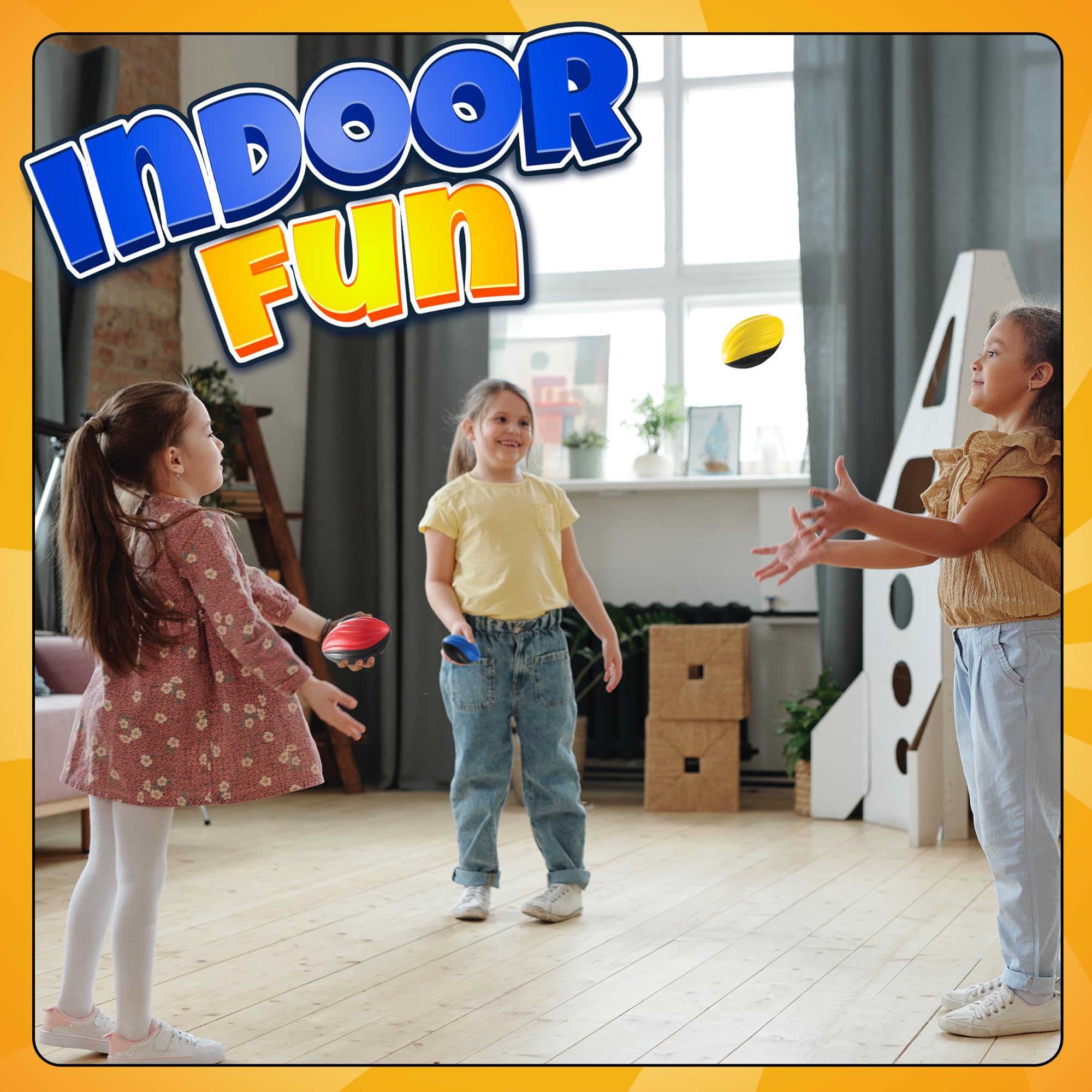 Bedwina 5" Mini Foam Football - Small Toy Footballs for Indoor and Outdoor Play, Spiral Foam Sports Birthday Football Party Favors for Kids