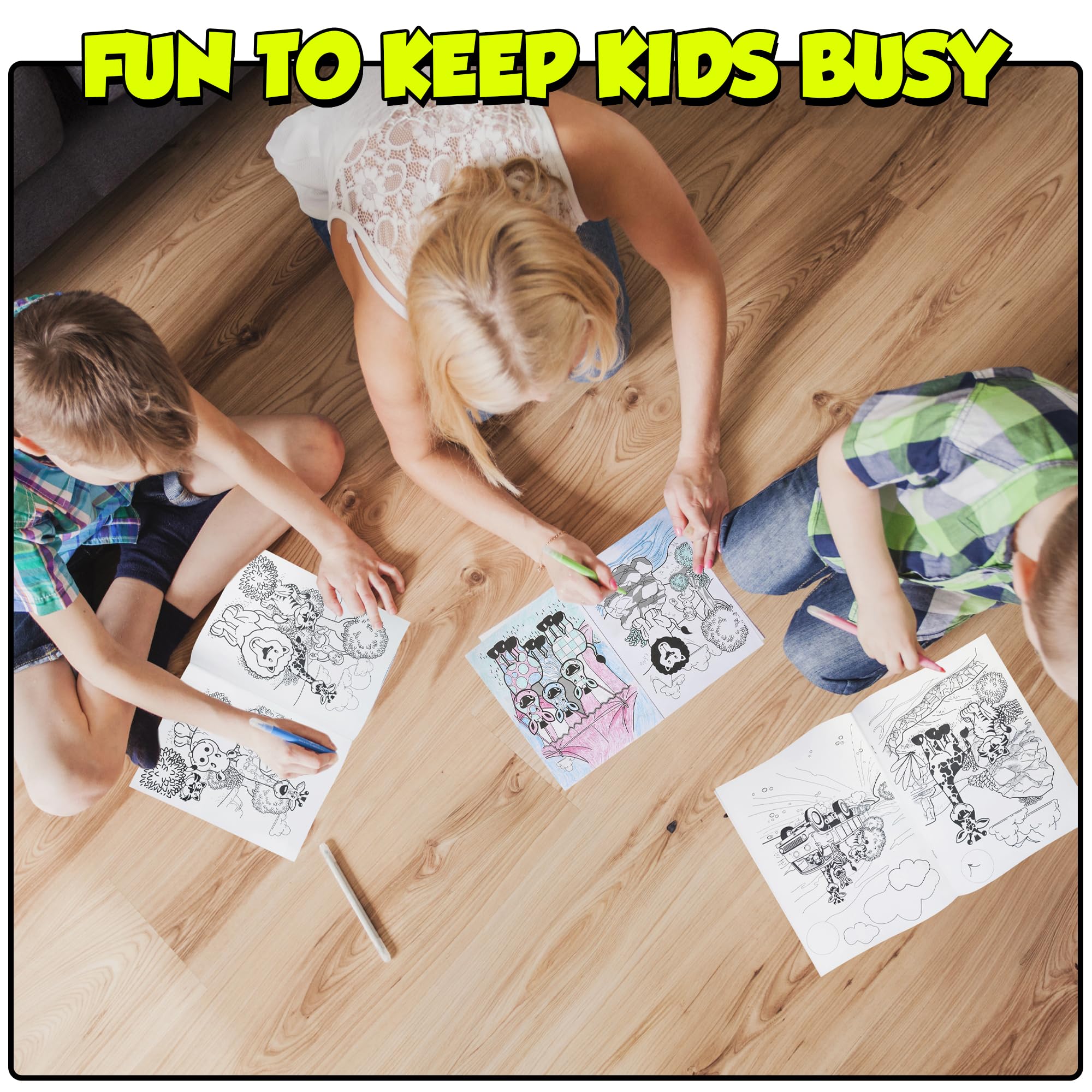 18Pcs Zoo Animal Coloring Books Bulk for Kids - 9"x11" Animal Party Favors with Jungle Safari Animals and Activity Sheets for Goodie Bags, Classrooms and Themed Birthday Supplies (Pack of 18)