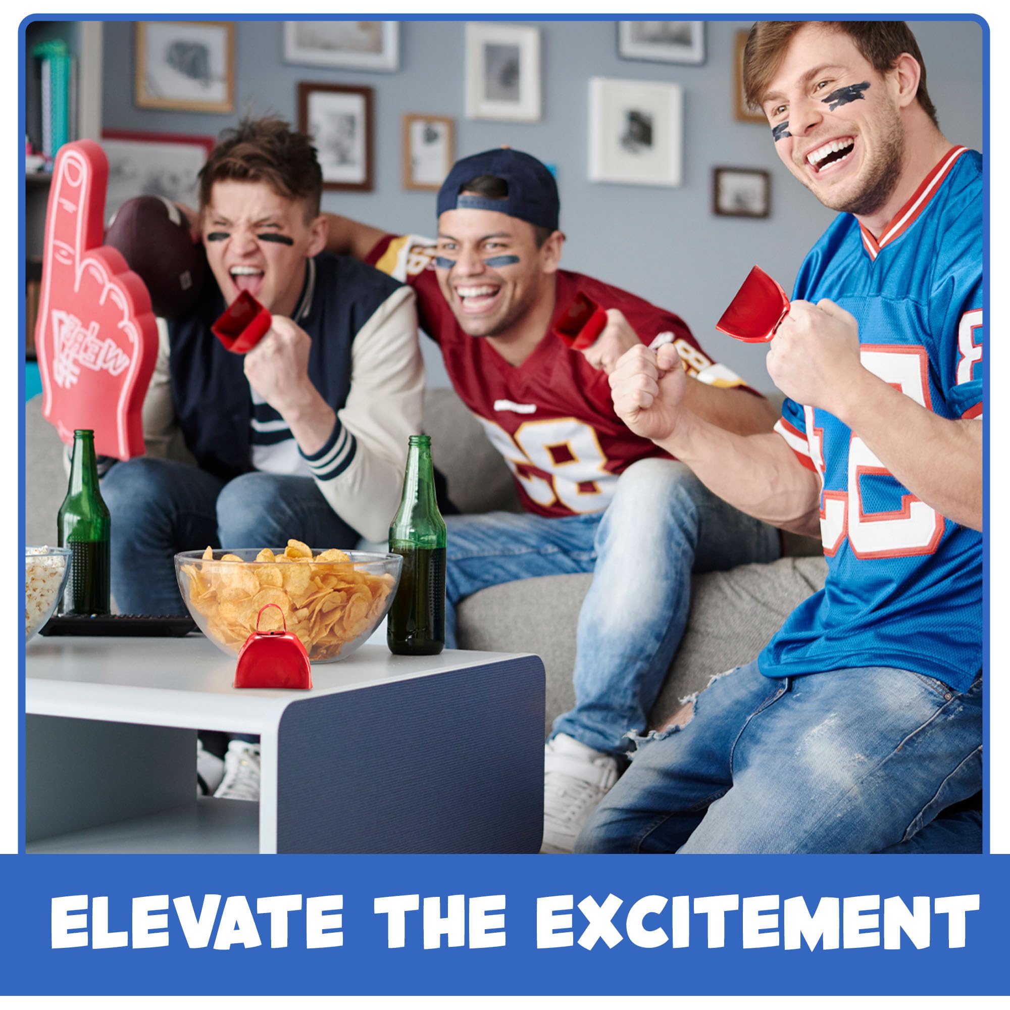 Metal Cowbells - 3 Inch Cow Bells Noise Makers, Loud Call Bell with Handles for Sporting Events, Cheering, Team Spirit, Noisemakers, Weddings, (Pack of 12)