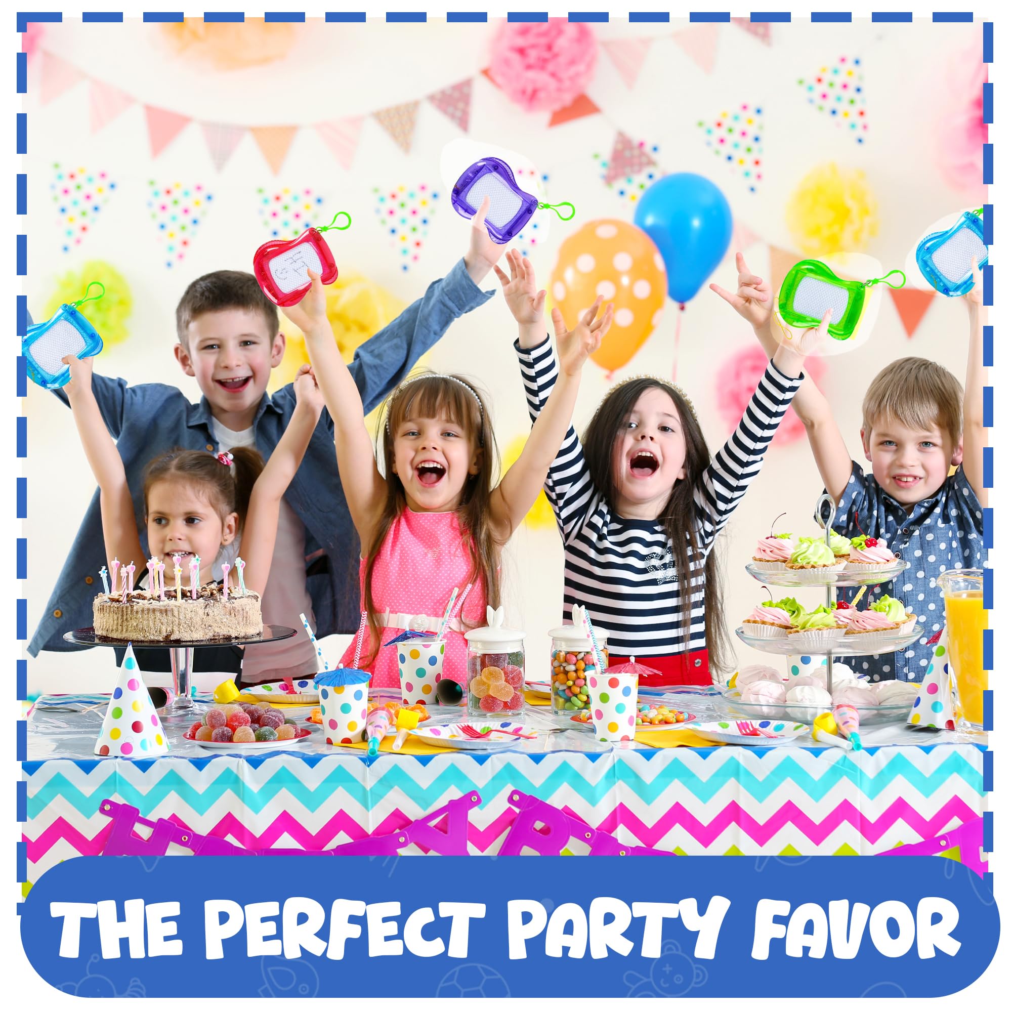 Mini Magnetic Drawing Board for Kids - Backpack Keychain Clip Drawing Boards, Erasable Doodle Sketch and Writing Pad for Boys and Girls, Birthday Party Favor and Goodie Bag Filler