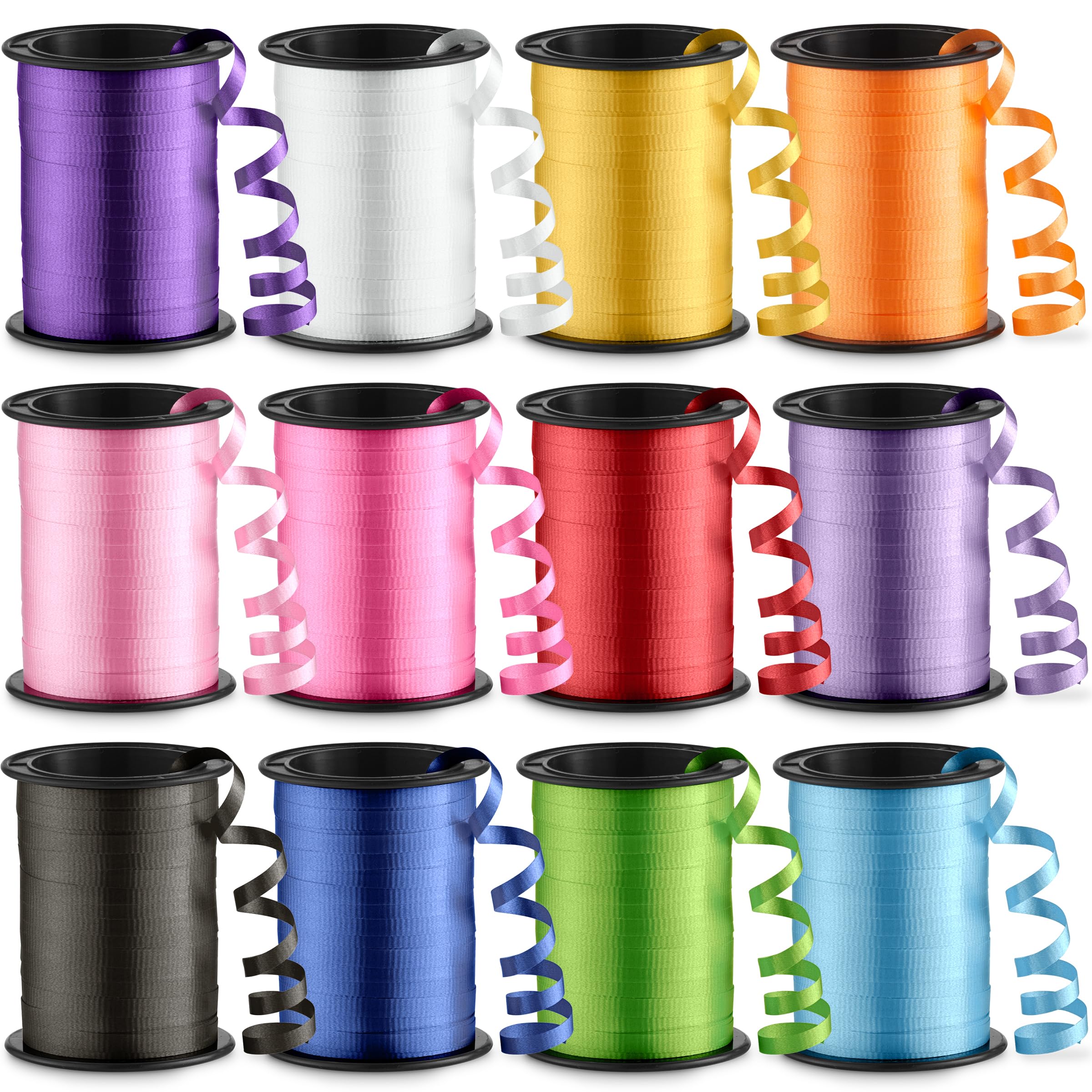 Curling Ribbon for Gift Wrapping (36 Rolls) Balloon Ribbon Assorted Colors
