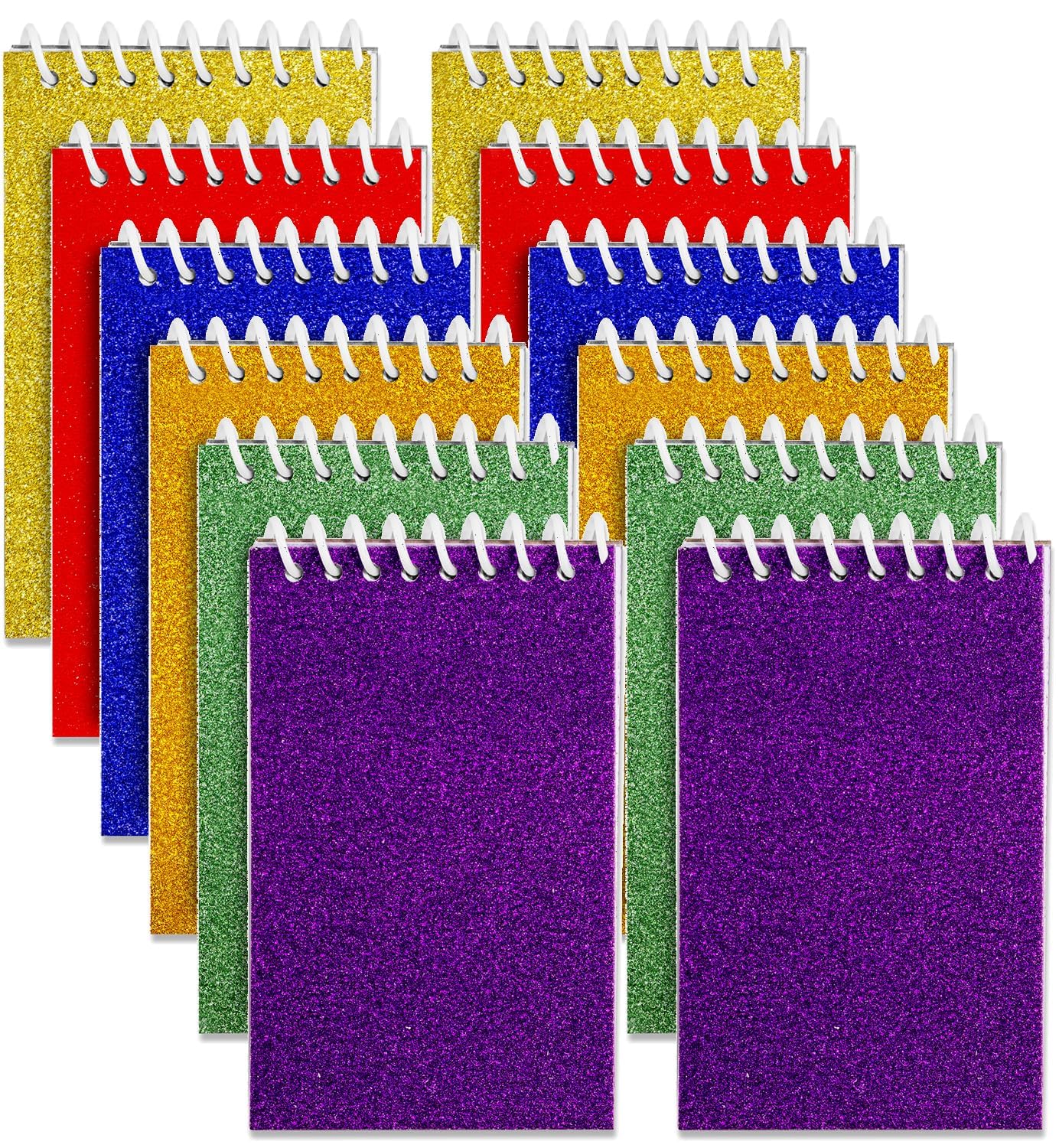 Mini Prism Spiral Notepads - (Bulk Pack of 24) Small Pocket Mini Notebooks for Kids, 2.5 Inch x 3.6 Inch - 20 Sheets Per Book, Top Bound Spiral Memo Note Pads for Party Favor Gifts and Goodie Bags