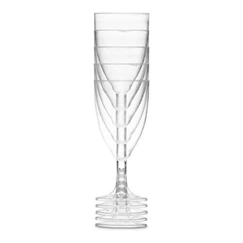 7 oz Plastic Disposable Wine Glasses - (Pack of 25) Clear BPA-Free Plastic Wine Glasses with Stem and Party Drinking Glass Cups for Parties, Weddings, Toasts, Food Samples, Catering, Tastings