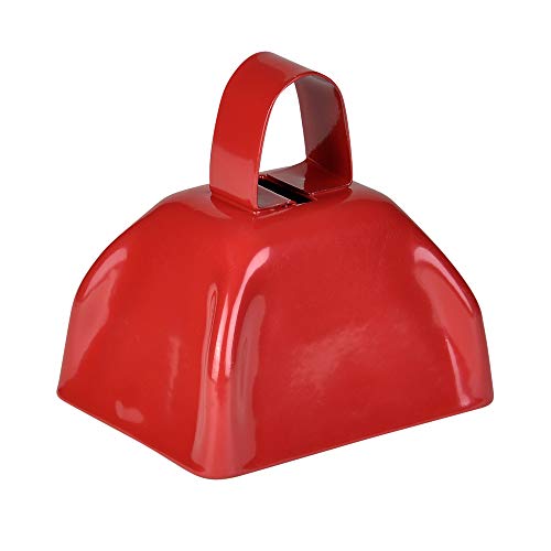 Metal Cowbells - Red 3 Inch Cow Bells Noise Makers, Loud Call Bell wit –