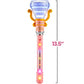Spinning Magic Wand for Kids - 13.5 Inch Light Up Diamond Princess Wand Toys with LED Handle - Pink Fairy Wands for Girls, Magic Wand Present or Birthday Party Gift, Batteries Included