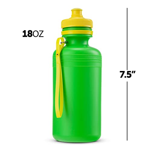 Plastic Water Bottles Bulk 18oz Reusable Sports Water Bottle With String  Lightweight Leak Proof Clear Water Bottles Pack For Kids School Teams  Adult(w