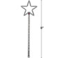 Sequin Silver Star Wand - Pack of 24 Bulk - 8 Inches Long with Rhinestones, Magic Centerpieces Cake & Cupcake Toppers for Girls Pretend Play Dress-Up, Princess Birthday Party Decoration & Favors