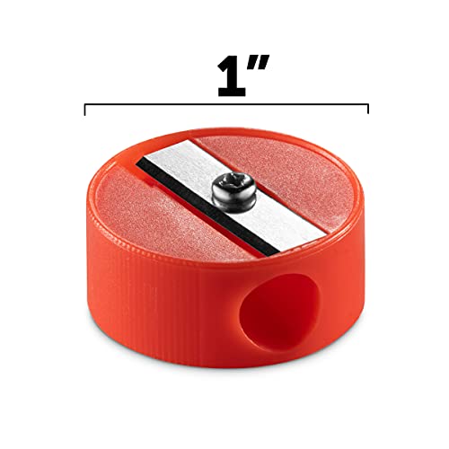 Pencil Sharpeners in Bulk - Pack of 144 Pocket Sized Mini Handheld Pencil Sharpener for Kids, Plastic and Colorful for Party Favors, Goodie Bags, Classroom Prizes and School Supplies by Bedwina