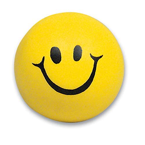 Smile Face Stress Balls (Bulk Pack of 24) for Kids and Adults, 2 Inch Yellow Fun Happy Face Squeeze Balls for Anxiety Relief, Hand Therapy or Sensory Fidget Toy