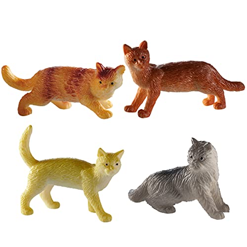 ust Plastic Cat Figures 24 Count - 2 Assorted Styles - 2 Packs of 12 Each