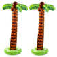 Inflatable Palm Tree - (Pack of 2) Large 5.5 Ft Blow Up Palm Trees for Hawaiian Themed Tropical Birthday, Summer Beach Backyard Luau Pool Party Decoration or Photo Booth Prop Accessory