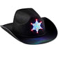 Bedwina Black Sheriff Hat for Kids Boys and Girls - Light Up Cowboy Hat with Sheriff Blinking Badge and Draw String for Dress-Up and Play Costume Parties