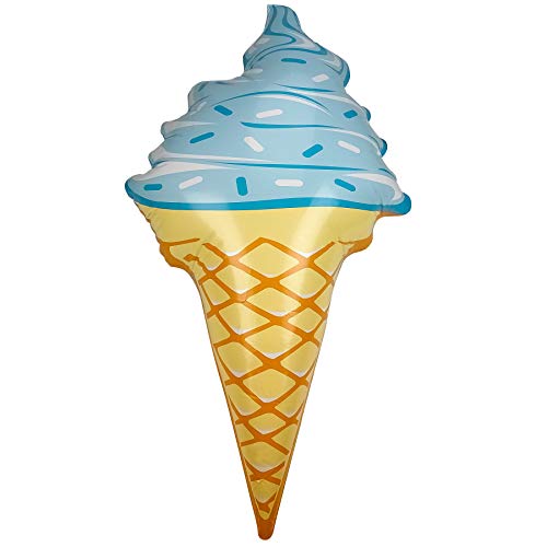 Inflatable Ice Cream Cones - (Pack of 4) 36 inch Inflatable Pool Toy Floats, Ice Cream Party Decorations, Favors and Accessories, Theme Parties & Supplies