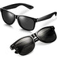 Black Sunglasses Bulk - (Pack of 12) Premium Retro Party Sunglasses for Birthdays, Weddings, Bachelorette, Bachelor, Photo Booth Prop Eyewear Shades - Adult or Kids Unisex Party Favor Supplies