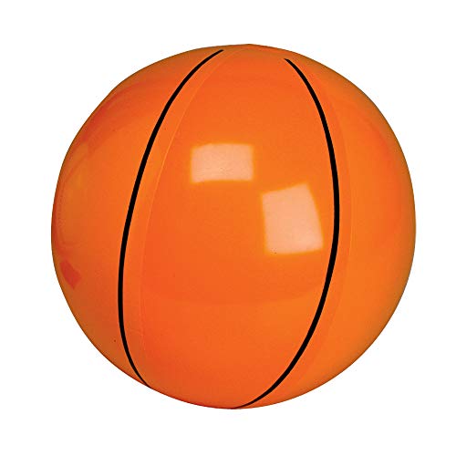 Inflatable Basketballs (Pack of 12) 16-inch, Beach Balls for Sports Themed Birthday Parties, Beach Pool Party Toys, Summer Games, Favors for Kids by Bedwina