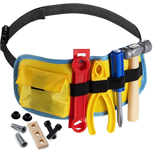 Bedwina Construction Tool for Kid - 12 Piece Pretend Play Tool Set, for Party's, Prizes, Photo Prep, and Giveaways for Kids and Toddlers