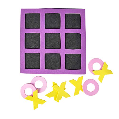 Tic Tac Toe (Bulk Pack of 24) 5"x5" Foam Tic-Tac-Toe Mini Board Game Toys for Kids, Birthday Party Favors, Goody Bag Stuffers, Classroom Prizes & Occupational Therapy, Stocking Stuffers