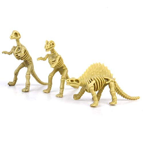 Bedwina Dinosaur Fossil Skeleton (24 Pieces) Assorted Figures Dino Bones, 3.7 Inch - for Science Play, Dino Sand Dig, Party Favor, Decorations and Stocking Stuffer