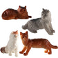 Cat Figurines - (Pack of 24) 2 Inch Plastic Toy Cats - Assorted Kitty Figure Set Gift for Kids - Use as Cupcake and Cake Toppers, Birthday Party Supplies, Decorations, Goodie Bag Favors