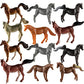 Mini Plastic Horse Toy Figurines - (Pack of 24) 2.5" Tall Plastic Horses Figures for Kids, Pony Gift Playset for Girls and Boys Dioramas, Birthday Party Favors, Cupcake Toppers, and Game Prizes