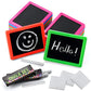 Neon Chalkboard Set for Kids - (Pack of 24) Mini Chalk Boards Each with 2 Chalk Sticks, and 1 Eraser for Boys and Girls Birthday Party Favors for Kids Goodie Bags