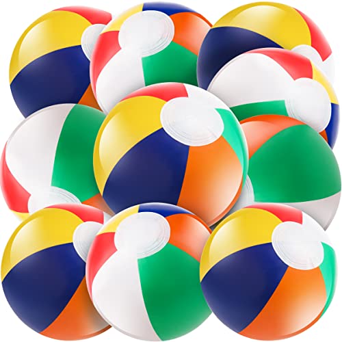 Mini Inflatable Beach Balls (Bulk Pack of 24) Multicolored Beach Balls Toys for Kids. for The Beach, Pool, Summer Parties and Decorations