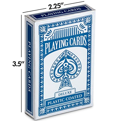 Playing Cards - (Pack of 12) 3.5 Inch x 2.25 Inch Decks of Playing Cards, Travel Size, Bridge, Solitaire or Poker Cards or Novelty Gift Idea, Party Favor for Kids, Boys and Girls