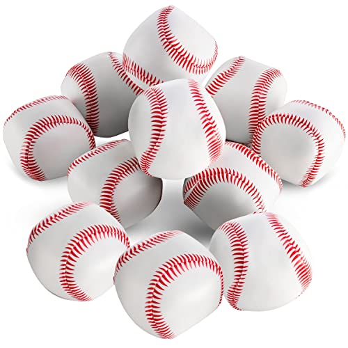 Bedwina Mini Soft Baseballs - Pack of 24 Bulk - 2" Sports Themed Foam Baseball Toys and Squeeze Stress Relief Balls, Party Favor Supplies, Gifts and Stocking Stuffers for Kids