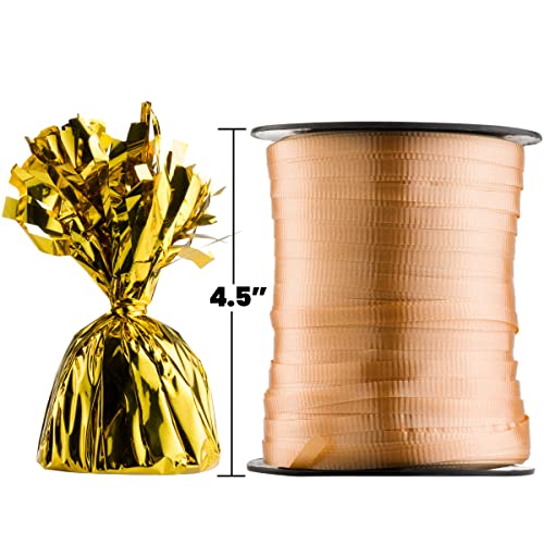 9-Inch Balloon Weight Hand-crafted Gold Foil - Balloon Delivery by