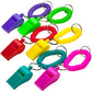 Whistle for Kids with Bracelet - (Pack of 36) Bulk Whistles and Stretchable Coil Wrist Keychain Bracelets in Assorted Colors for Goodie Bag Fillers and Birthday Party Favors by Bedwina