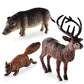 Woodland Creatures Figurines - (Pack of 12) Realistic Forest Animal Figurines for Kids - Use for Miniature Toy Cake or Cupcake Toppers, Birthday Gifts or Party Favors (Random Assorted Animals)