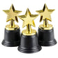 Star Trophy Awards - Pack of 12 Bulk - 4.5 Inch, Gold Award Trophies for Kids Party Favors, Props, Rewards, Winning Prizes, Competitions for Kids and Adults by Bedwina