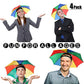 Bedwina Umbrella Hat Pack of 2 - Colorful Party Hats - 20 Inch, Hands Free, Funny Rainbow Colorful Beach Party Hats, Adjustable Size Fits All Ages, Kids, Men & Women