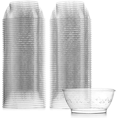 Clear Plastic Cups with Lids, 12 oz, 100 Pack