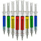 Syringe Pens - (Bulk Pack of 24) Retractable Fun Multi Color Novelty Pen for Nurses, Nursing Student School Supplies, Birthdays, Stocking Stuffers and Party Favor Gifts by Bedwina