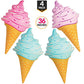 Inflatable Ice Cream Cones - (Pack of 4) 36 inch Inflatable Pool Toy Floats, Ice Cream Party Decorations, Favors and Accessories, Theme Parties & Supplies