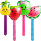 Inflatable Fruit Wands - Set of 4-32 Inch Tall Colorful Blow-Up Fruit Shaped Lollipop Inflates for Kids - Pool, Beach Toys and Fruit Themed Party Decorations and Supplies