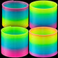 3” Glow in the Dark Coil Spring Toy - Pack of 4 - Colorful Neon Rainbow Magic Spring Toys for Girls or Boys, Plastic Coil Springs for Fun Birthday Gift Ideas, Game Prizes and Party Favors for Kids
