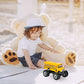 Die Cast Yellow School Bus - 2 Pack Set Monster Truck School Bus, Pull Back Car Toys, Play Vehicles and Gifts for Toddlers, Kids That Makes for Great Party Favors, Stocking Stuffers - by Bedwina