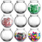 Plastic Ivy Bowls - 16 Oz Fish Bowl 4 Inch, Unbreakable BPA-Free Heavy Duty Plastic Fishbowl Vases for Candy, Carnival Games, Prizes, Centerpieces and Party Decoration Supplies, Pack of 12