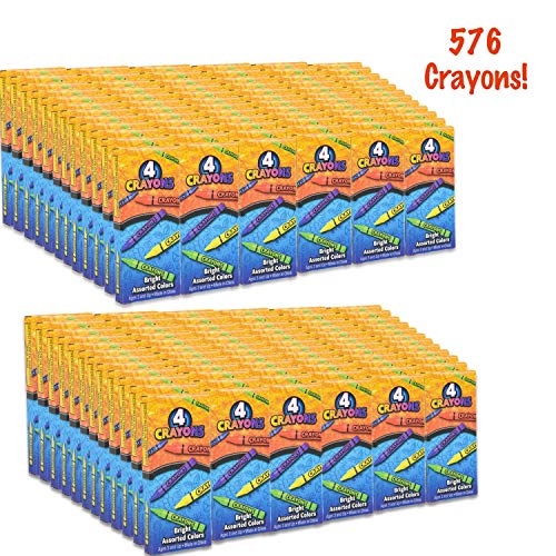  Bedwina Bulk Crayons - 288 Crayons! Case Of 72 4-Packs, Premium  Color Crayons for Kids and Toddlers, Non-Toxic, for Party Favors,  Restaurants, Goody Bags, Stocking Stuffers : Toys & Games