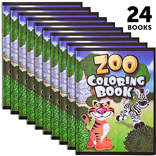 Zoo Animal Coloring Books - Bulk Pack of 24, 9x11 Animal Party