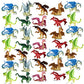 Mini Dragon Toy Figures - (Pack of 36) 2 Inch Plastic Rubbery Dragon Figurines in Assorted Colors and Styles - Kids Toys for Birthday Party Favors, Decorations, Cupcake Toppers and Piñatas