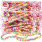 Candy Necklace - (16 Count) Individually Wrapped - Candy Jewelry Necklace, Stretchable, Edible, Colorful Fruit Flavor Rainbow Candies for Novelty Party Favor Supplies and Goodie Bags